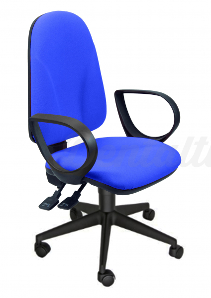 Sincro Team: Silla de Oficina con Reposabrazos Fijos - Azul con apoyabrazos Img: 202505311