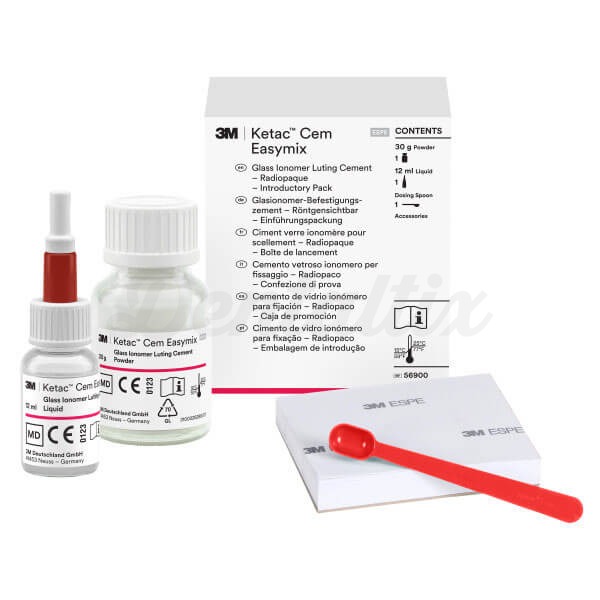 Ketac Cem Easy Mix: Cementos Ionómero de Vidrio - Kit intro ( 30 gr + 12 ml) Img: 202409071