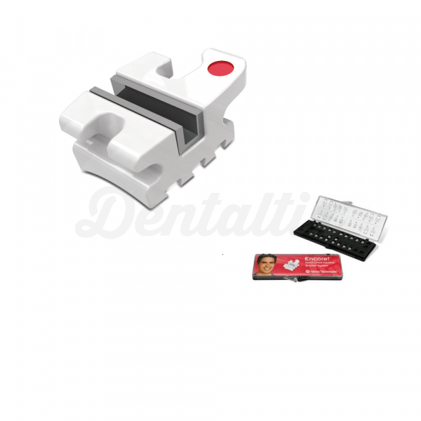 Encore Kit Brackets Estéticos Cerámico ROTH c/ ranura metálica (20ud.) ORTHO TECHNOLOGY