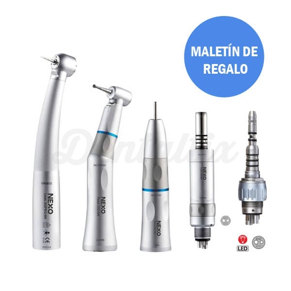 Kit instrumental rotatorio dental experto con luz