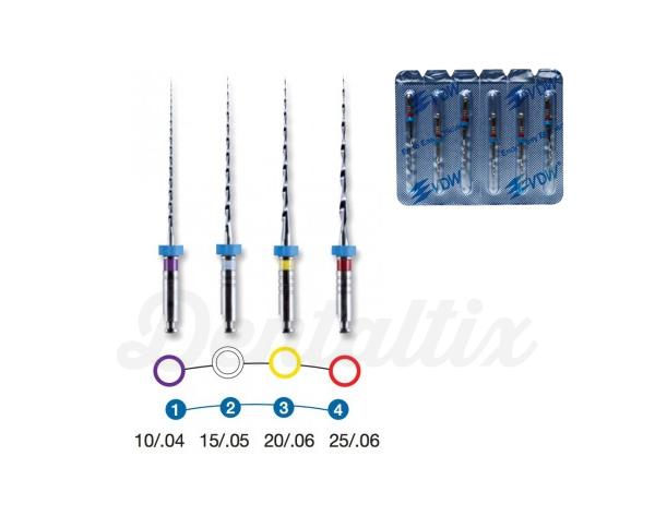 Limas Mtwo 25 mm Nro 25 .06 de VDW 6 uds