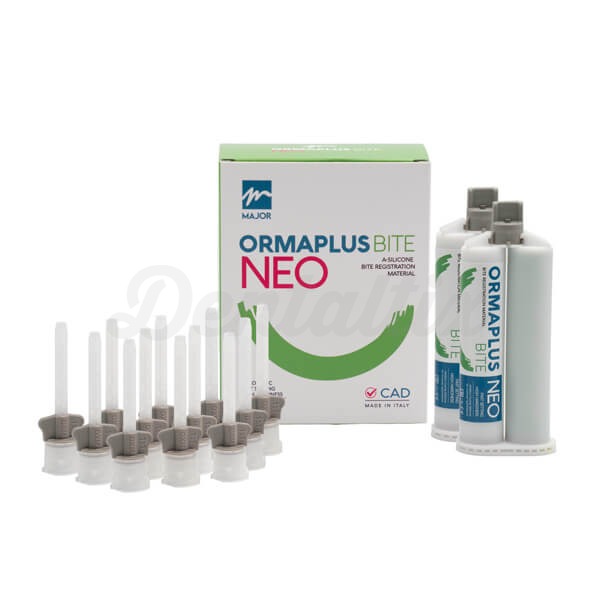 Ormaplus Neo Bite: Silicona para Registros Oclusales - 2 x 50 ml - F: Rápido + 12 puntas Img: 202503151