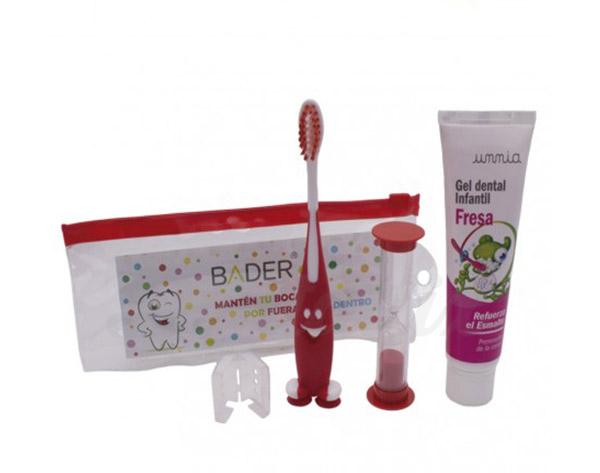 ESTUCHE DE CEPILLO DENTAL INFANTIL CON RELOJ DE ARENA Y PASTA BADER Img: 201907271