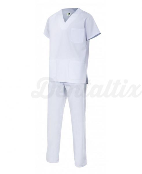 Pijama Blanco Básico Unisex - Talla S - Blanco Img: 202003078