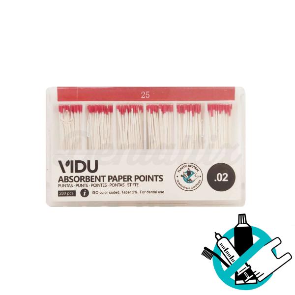 Puntas de Papel de Endodoncia Esterilizadas .02 (200 uds) - Nro 25 Img: 202402241