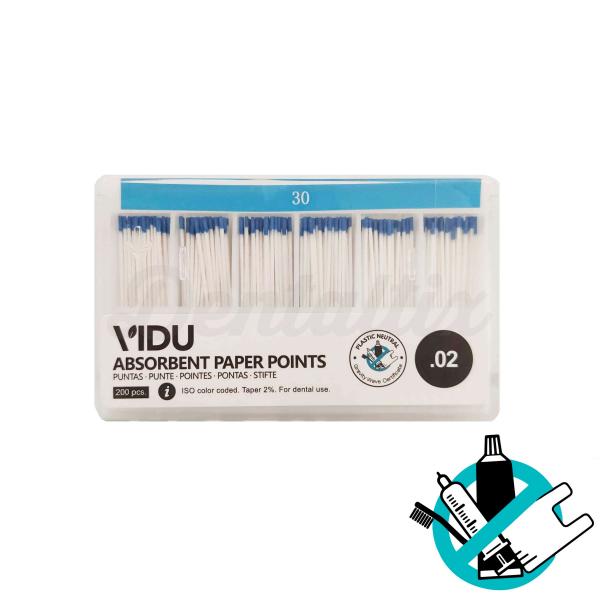 Puntas de Papel de Endodoncia Esterilizadas .02 (200 uds) - Nro 30 Img: 202402241
