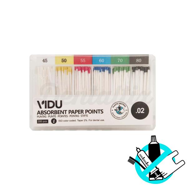 Puntas de Papel de Endodoncia Esterilizadas .02 (200 uds) - Surtido Nro 45 - 80 Img: 202402241