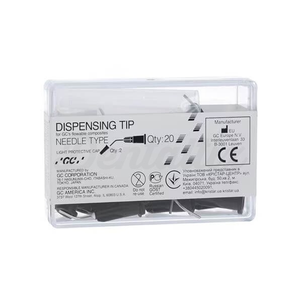 GC Dispensing Tips Needle Type (Metal), 20pcs 20x Dispensing Tip (needle type), 2x Light Protective Cover Img: 202306031