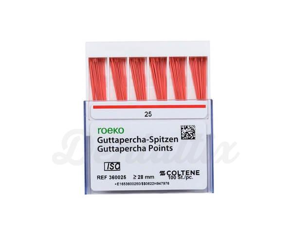 Puntas Gutapercha Roeko Rosada (100 uds) Nº25