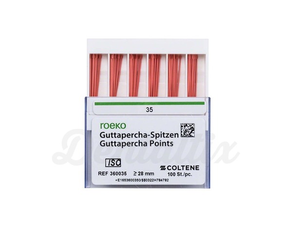 Puntas Gutapercha Roeko Rosadas (100 uds) - 100 uds -T: 28 mm -Nº: 40 Img: 202505171