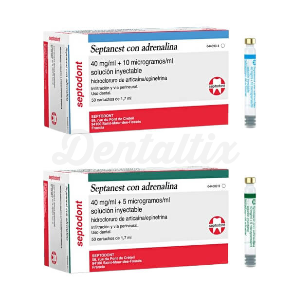 SEPTANEST 40mg./ml.+10microg/ml 1:100.000 CAJA 50u Img: 202512131