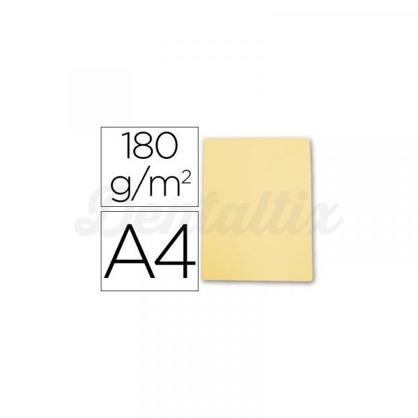 Subcarpeta cartulina Gio Din A4 amarillo pastel 180 g/m2 Img: 201807281