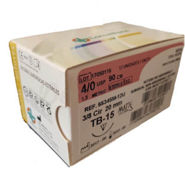 SUTURA SEDA TB-15 4/0 12u.                        Img: 202302111
