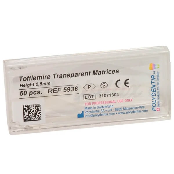 Matrices Tofflemire Transparentes (50 uds) - 5.5 mm Img: 202501251