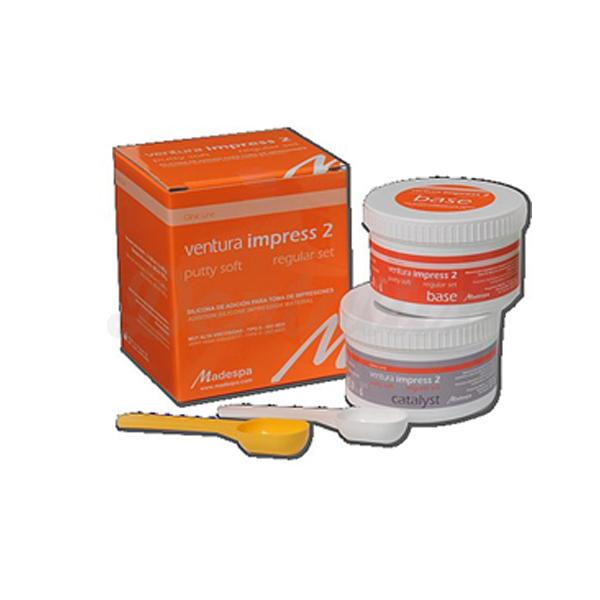 Ventura Impress 2 Putty Soft Regular: Silicona de Consistencia Blanda (Set de 300 + 300 ml)