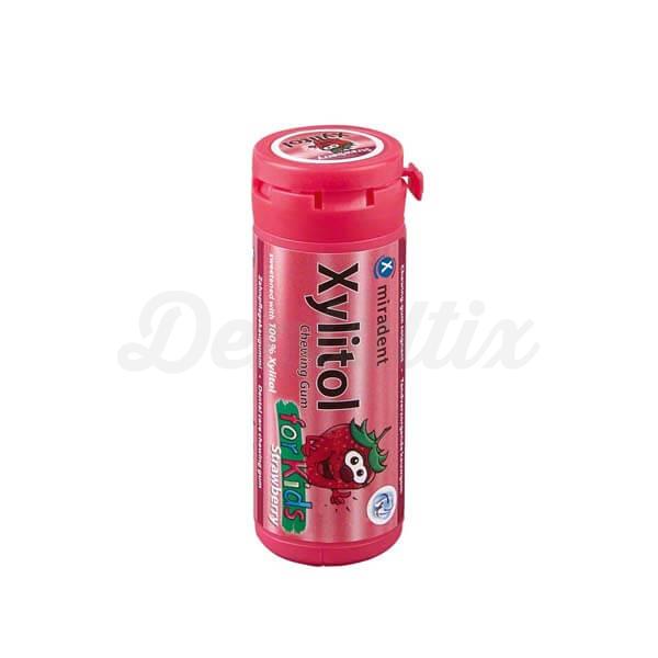 Xylitol Gum Kids Chicle sin azúcar con xilitol bote de 30 unidades Fresa Img: 202207091