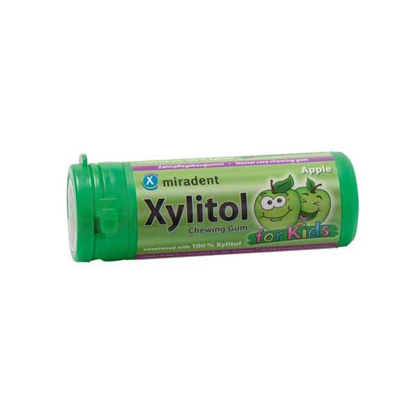 Xylitol Gum Kids Chicle sin azúcar con xilitol bote de 30 unidades Manzana Img: 202207091