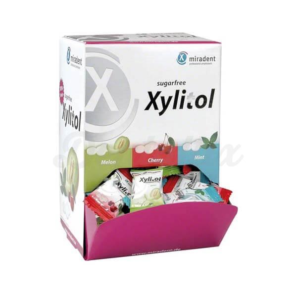 Xylitol Drops Caja a granel 100 piezas surtidas (cereza, melón, menta) Img: 202207091