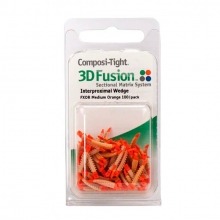 Composi-tight 3D Fusion: Cuñas de Plástico con Silicona Medianas Naranja (100 uds)