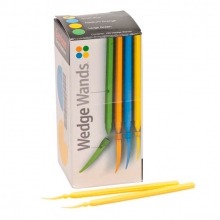 Wedge Wands: Cuña de Plástico con Mango Ultrafina Amarilla (100 uds)