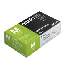 Guantes de Nitrilo Negro Sin Polvo para Examen Dental