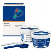 V-Posil Putty: Silicona A para Impresión Dental - 2 x 450 ml - D: Putty Soft - F: Rápido Img: 202408101