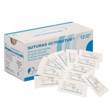 Octosutur: Sutura de seda 3/0 - 75 cm - Triangular 3/8 de 16 mm (12 uds)