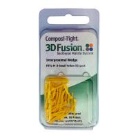 Composi-tight 3D Fusion: Cuñas de Plástico con Silicona Ultrafina Amarilla (50 uds)