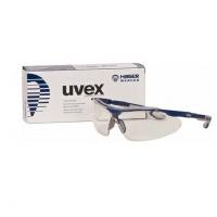 Hager iSpec Comfort Fit: Gafas de Protección Ocular Ajustable con Lente Transparente y Montura azul/gris