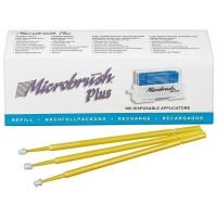 Microbrush Plus: Aplicadores Desechables Dispenser Refill - Fino (Amarillo) - 100 uds Img: 202408101