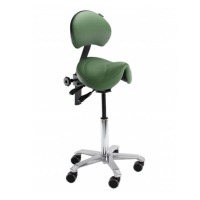 Silla Ergonómica con Asiento Ajustable para Clínica Dental - Verde - Inclinación y respaldo regulable (34 cm) Img: 202312021