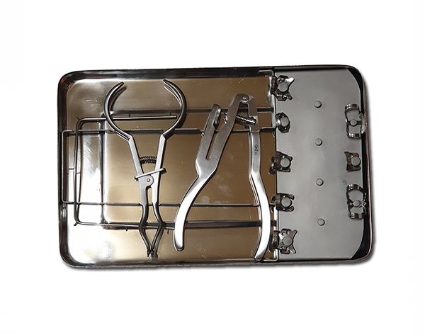 Kit De Base Pour Digue Dentaire (rubber Dam) - 16 Pièces Ainsworth - Pinces Et Valves En Acier Inox