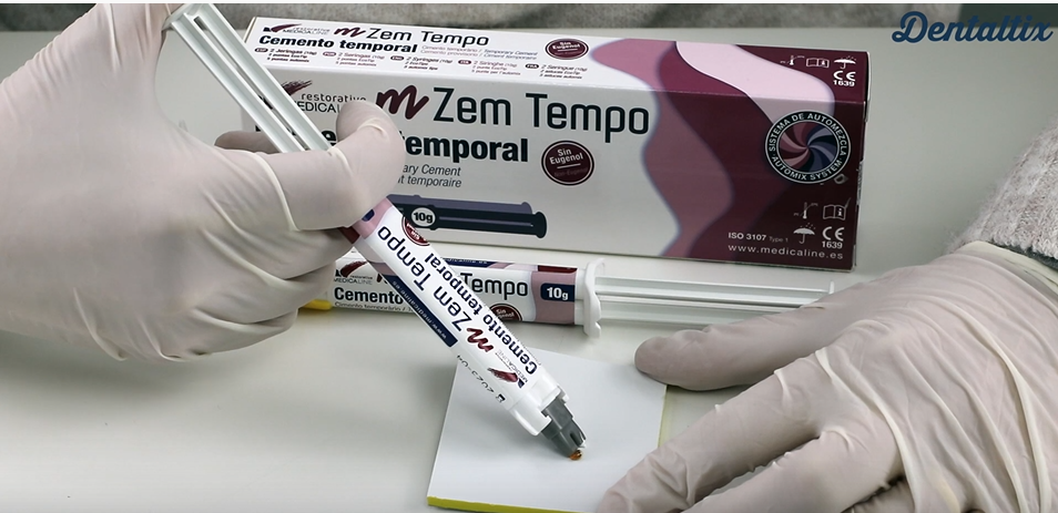 mZem Tempo Ciment Temporaire à base d'oxyde de zinc et sans eugénol : facile à utiliser et ne laisse aucun résidu.