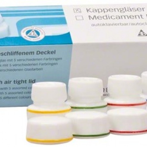 Capsule en verre opale simple assortie Img: 202006201