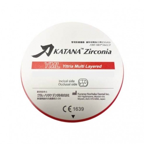 Katana Zirconia YML : Disques en Zircone - Couleur A1 T:14MM Img: 202204301