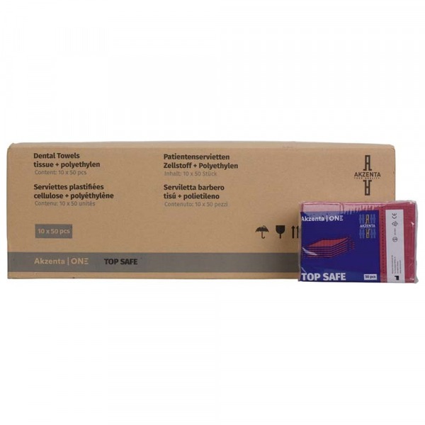 Top Safe : Serviettes à 2 couches pour les patients (500 pcs) - vin rouge Img: 202411301