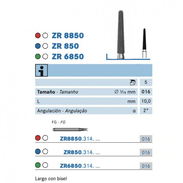 Fraise ZR850.314. Diamantée Conique FG (5 unités) - Nº016 Img: 202204091