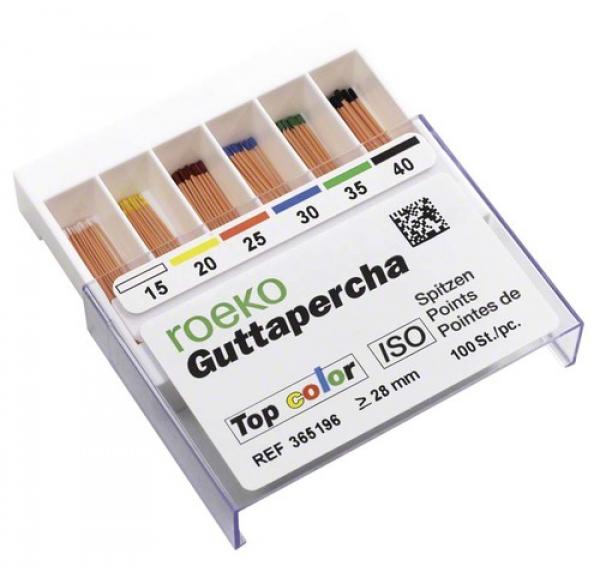 Pointes de guttapercha Top Color (100 unités) - ISO 015-040 (Assortiment 100 pièces) : Img: 202005231