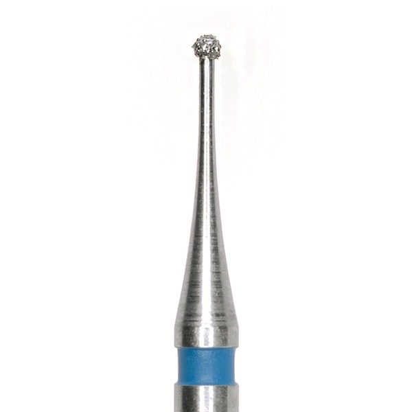 697.FG.007 Fraise ronde diamantée pour turbine (5 pièces) - Moyen / Bleu - 007 Img: 202308191