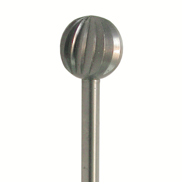 Fraise Boule Carbure Pferd KUD Diamètre 12 Mm - Denture Ronde Pour Acier, Inox, Métaux - Longueur Totale 51 Mm, Tige 6 Mm - 5
