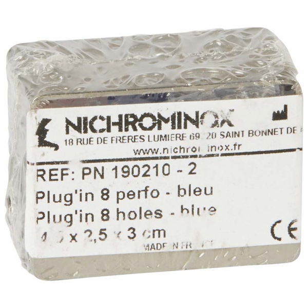 Plug In : Support pour instruments dentaires - 8 instruments (4,5 x 2,5 x 3 cm) - bleu Img: 202411301