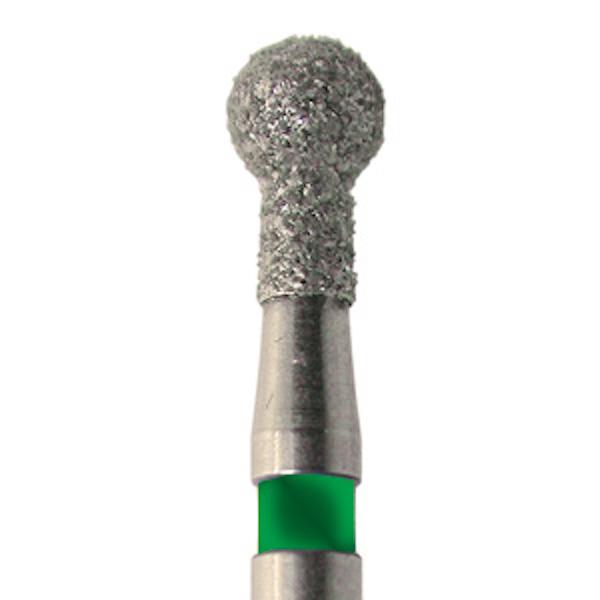 802G.FG - Fraise en diamant en forme de boule pour turbine (5 pièces) - VERT ÉPAIS. Img: 202208131