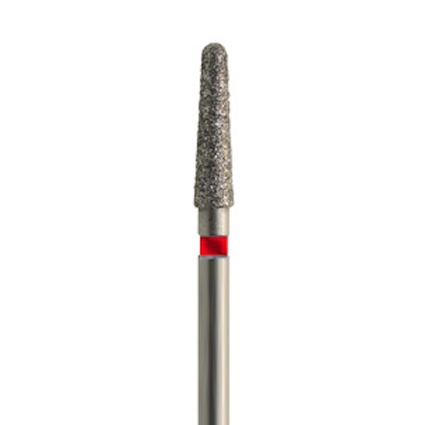 850F.FG - Fraise en diamant en forme conique arrondie pour turbine (5 pièces) - Fin (rouge) - 12 Img: 202208131