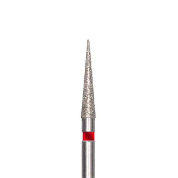820F.FG - Fraise diamantée en forme de lance pour turbine (5 pcs.- 10 mm) - Fin (rouge) - 10 Img: 202208131