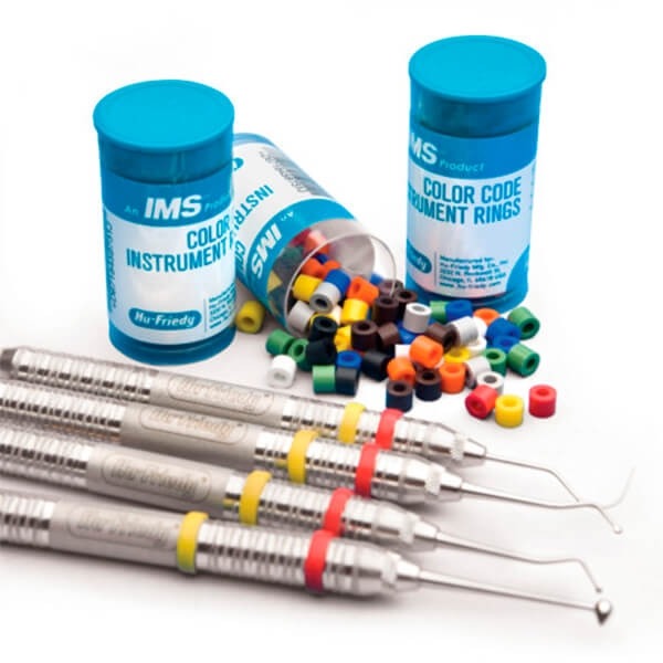 Maxi-bagues : Identification des instruments dentaires (50 pcs) - BLEU Img: 202308191