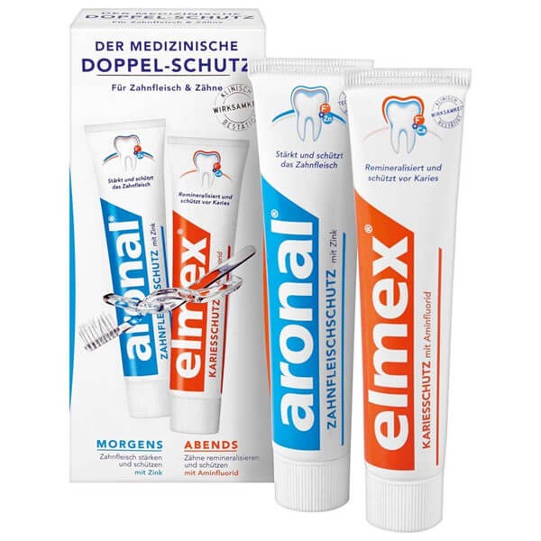 Aronal et Elmex : Dentifrice à double protection (2 x 75 ml) Img: 202503081