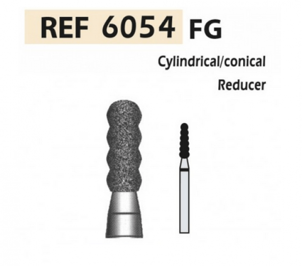Fraises 6054 diamant-FG réducteur cylindrique ou conique X5UDS. (6054-016 F ROUGE) Img: 202110301