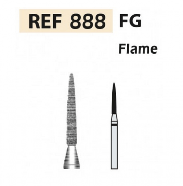 Fraises diamant FG ISO 888-314-504-012 JAUNE X5UDS. Img: 202110301