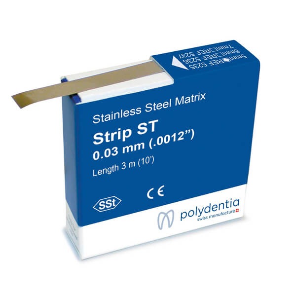 Strip ST : Bande matricielle en acier inoxydable (rouleau de 3 mètres) Img: 202403161