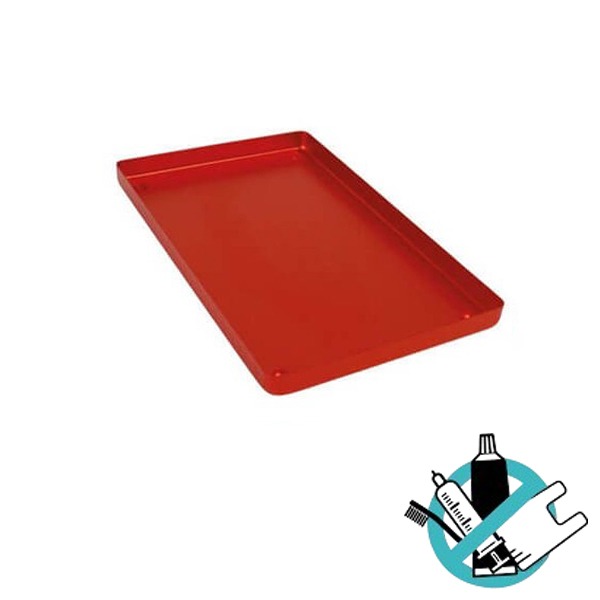 Plateau en aluminium lisse (différentes couleurs) - Rouge Img: 202503151